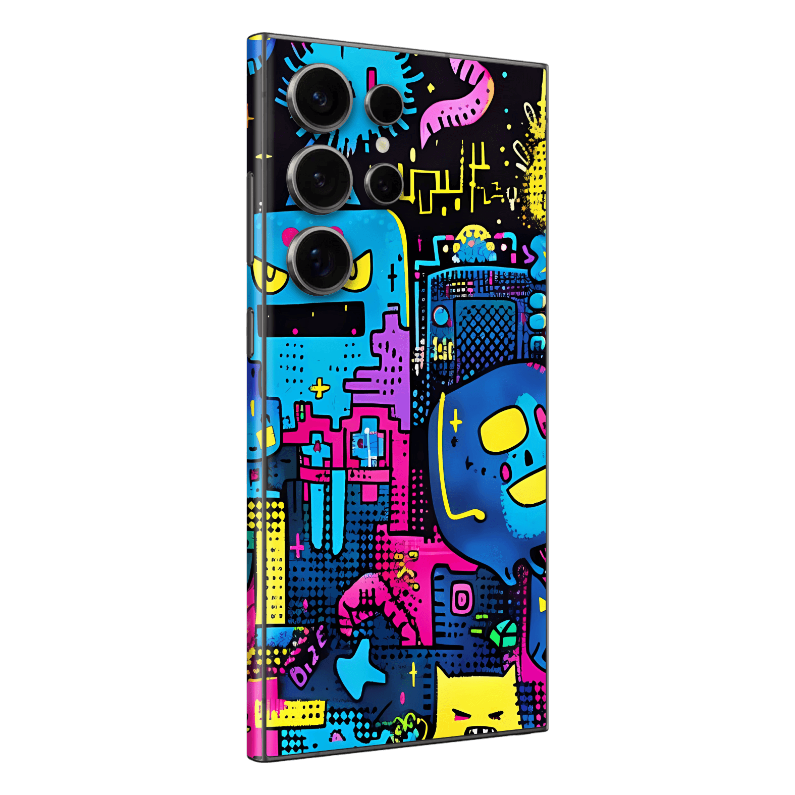 Samsung Galaxy S24 ULTRA Print Printed Custom SIGNATURE Arcade Rave Gaming Gamer Pixel Skin Wrap Sticker Decal Cover Protector by QSKINZ | QSKINZ.COM