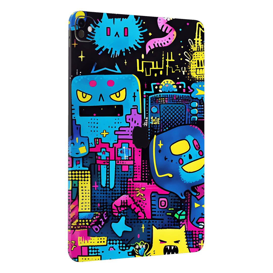iPad PRO 13" (M4) Print Printed Custom SIGNATURE Arcade Rave Gaming Gamer Pixel Skin Wrap Sticker Decal Cover Protector by QSKINZ | QSKINZ.COM