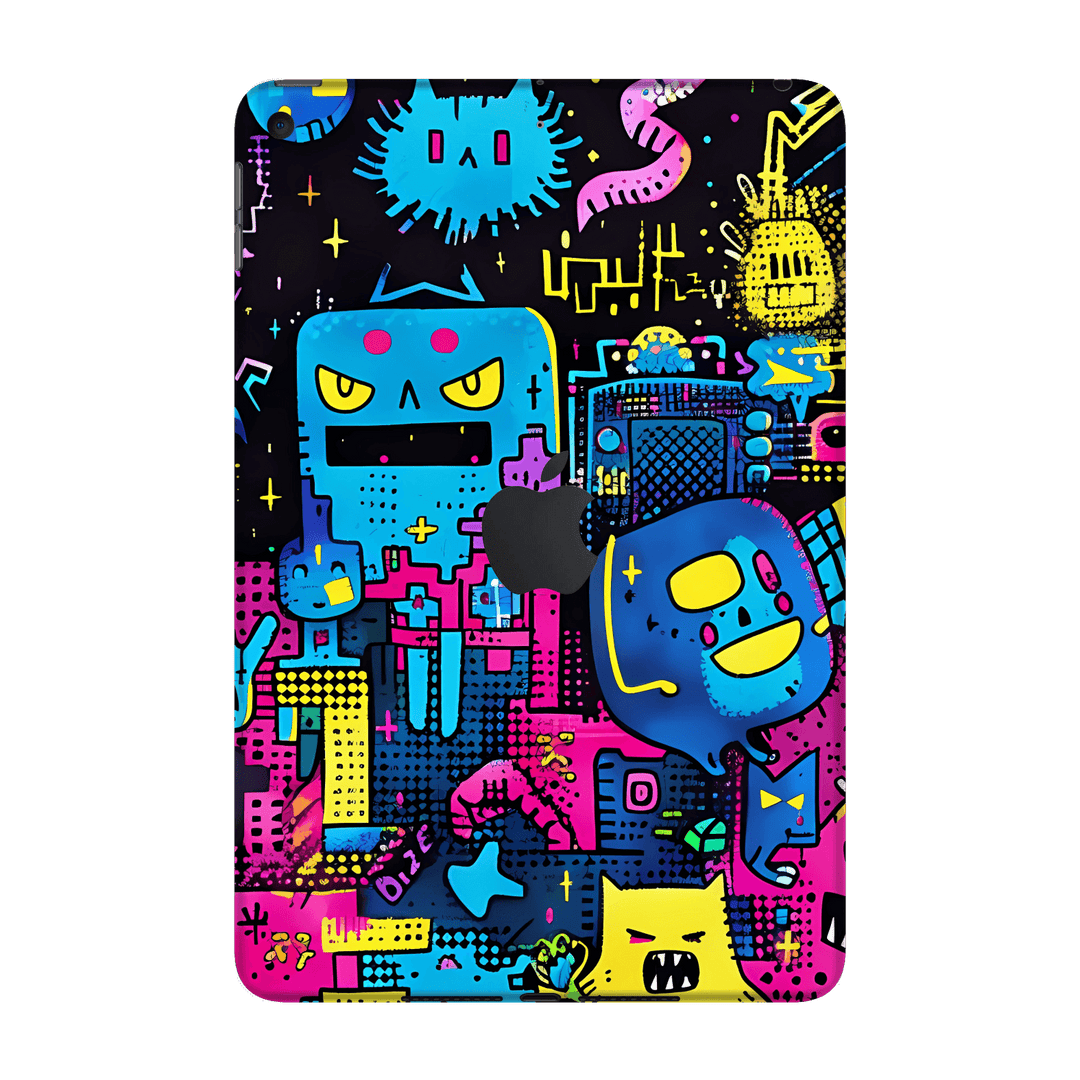 iPad Mini 5 Print Printed Custom SIGNATURE Arcade Rave Gaming Gamer Pixel Skin Wrap Sticker Decal Cover Protector by QSKINZ | QSKINZ.COM