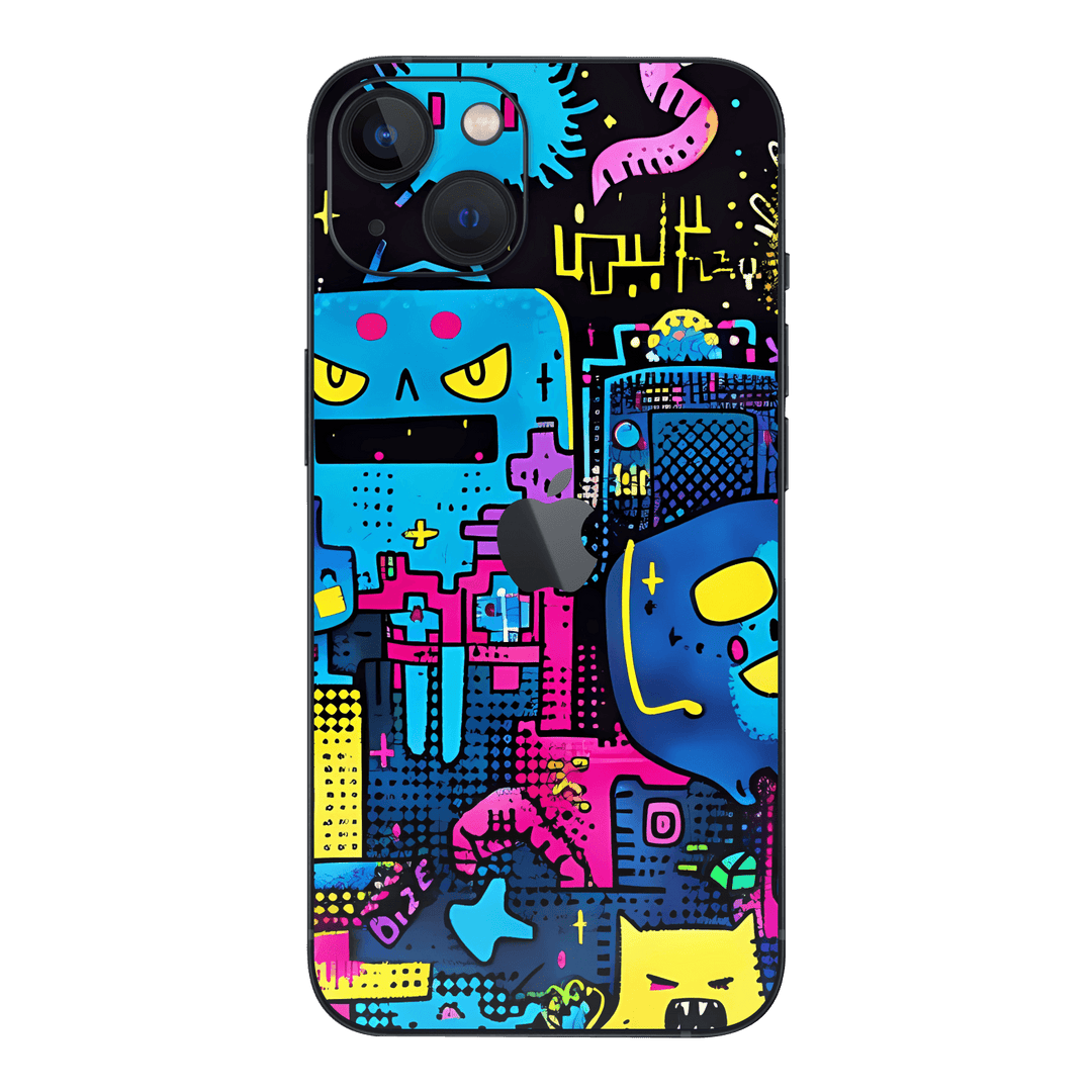 iPhone 14 Print Printed Custom SIGNATURE Arcade Rave Gaming Gamer Pixel Skin Wrap Sticker Decal Cover Protector by QSKINZ | QSKINZ.COM