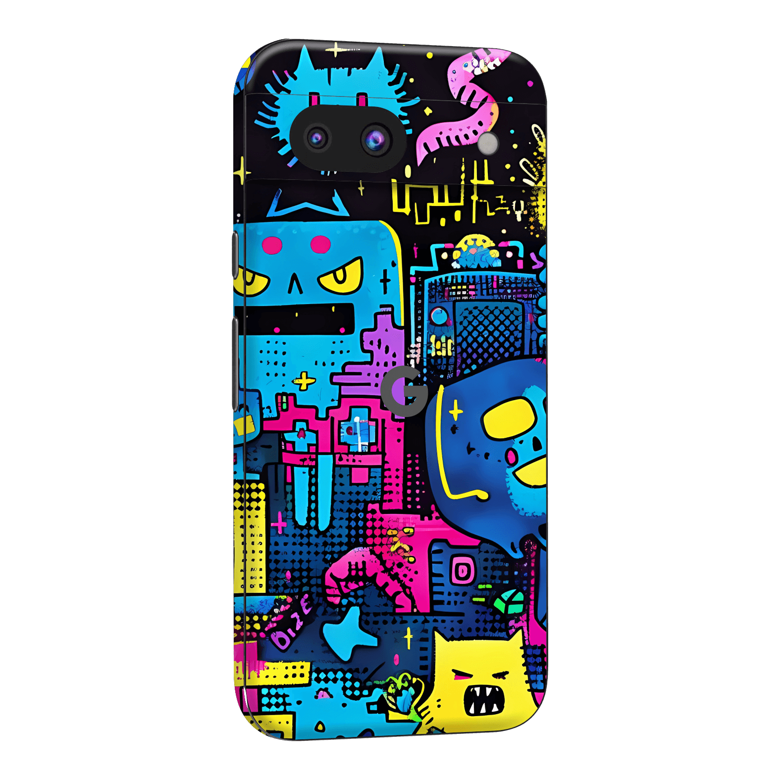 Google Pixel 8a Print Printed Custom SIGNATURE Arcade Rave Gaming Gamer Pixel Skin Wrap Sticker Decal Cover Protector by QSKINZ | QSKINZ.COM