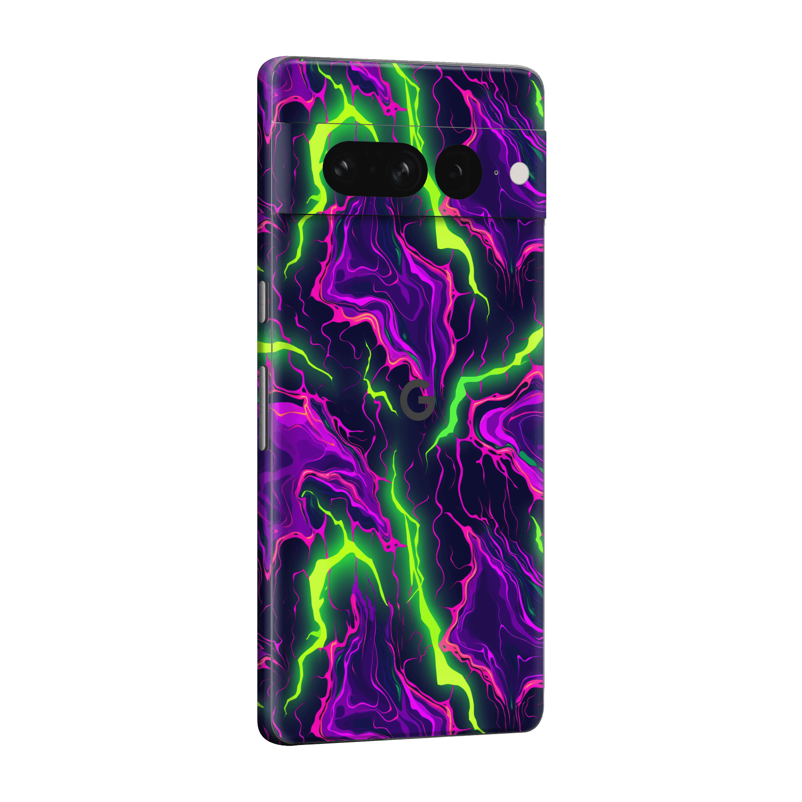 Pixel 7pro  Print Printed Custom SIGNATURE Twisterra Twist Neon Purple Yellow Green Anime Skin Wrap Sticker Decal Cover Protector by QSKINZ | QSKINZ.COM
