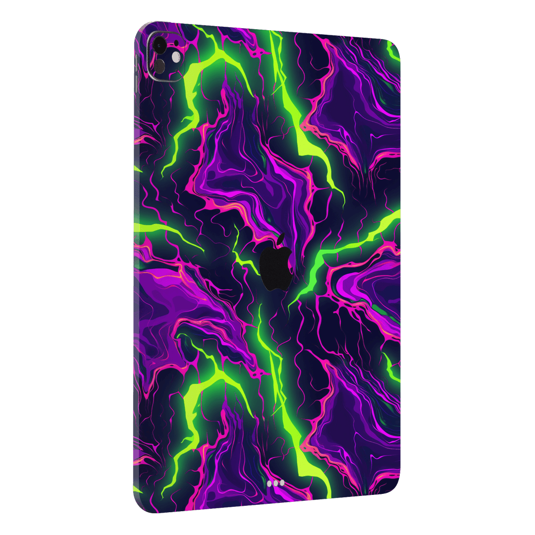 iPad Pro 11” (M4) Print Printed Custom SIGNATURE Twisterra Twist Neon Purple Yellow Green Anime Skin Wrap Sticker Decal Cover Protector by QSKINZ | QSKINZ.COM