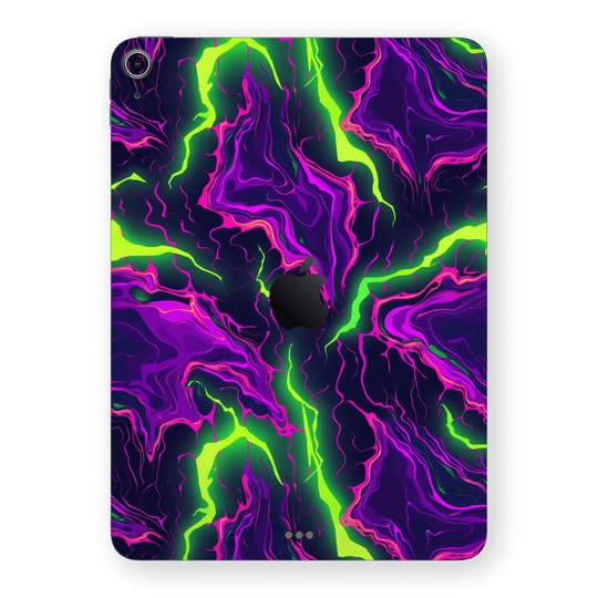 iPad Air 11” (M2) Print Printed Custom SIGNATURE Twisterra Twist Neon Purple Yellow Green Anime Skin Wrap Sticker Decal Cover Protector by QSKINZ | QSKINZ.COM
