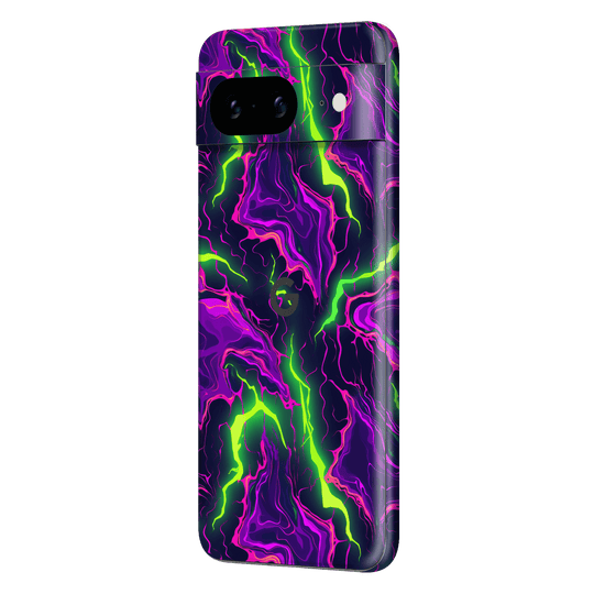 Pixel 8 Print Printed Custom SIGNATURE Twisterra Twist Neon Purple Yellow Green Anime Skin Wrap Sticker Decal Cover Protector by QSKINZ | QSKINZ.COM