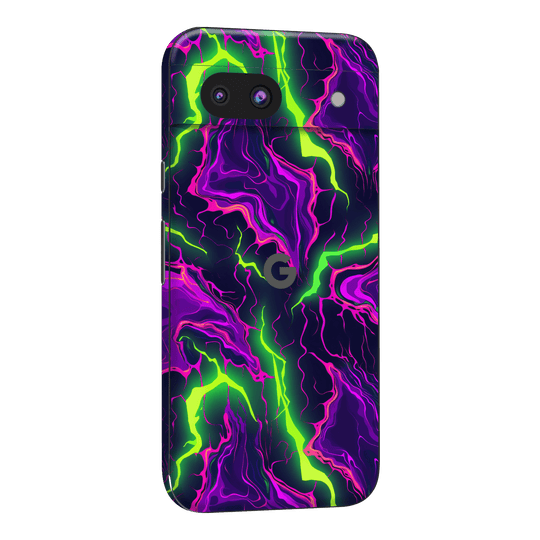 Google Pixel 8a Print Printed Custom SIGNATURE Twisterra Twist Neon Purple Yellow Green Anime Skin Wrap Sticker Decal Cover Protector by QSKINZ | QSKINZ.COM