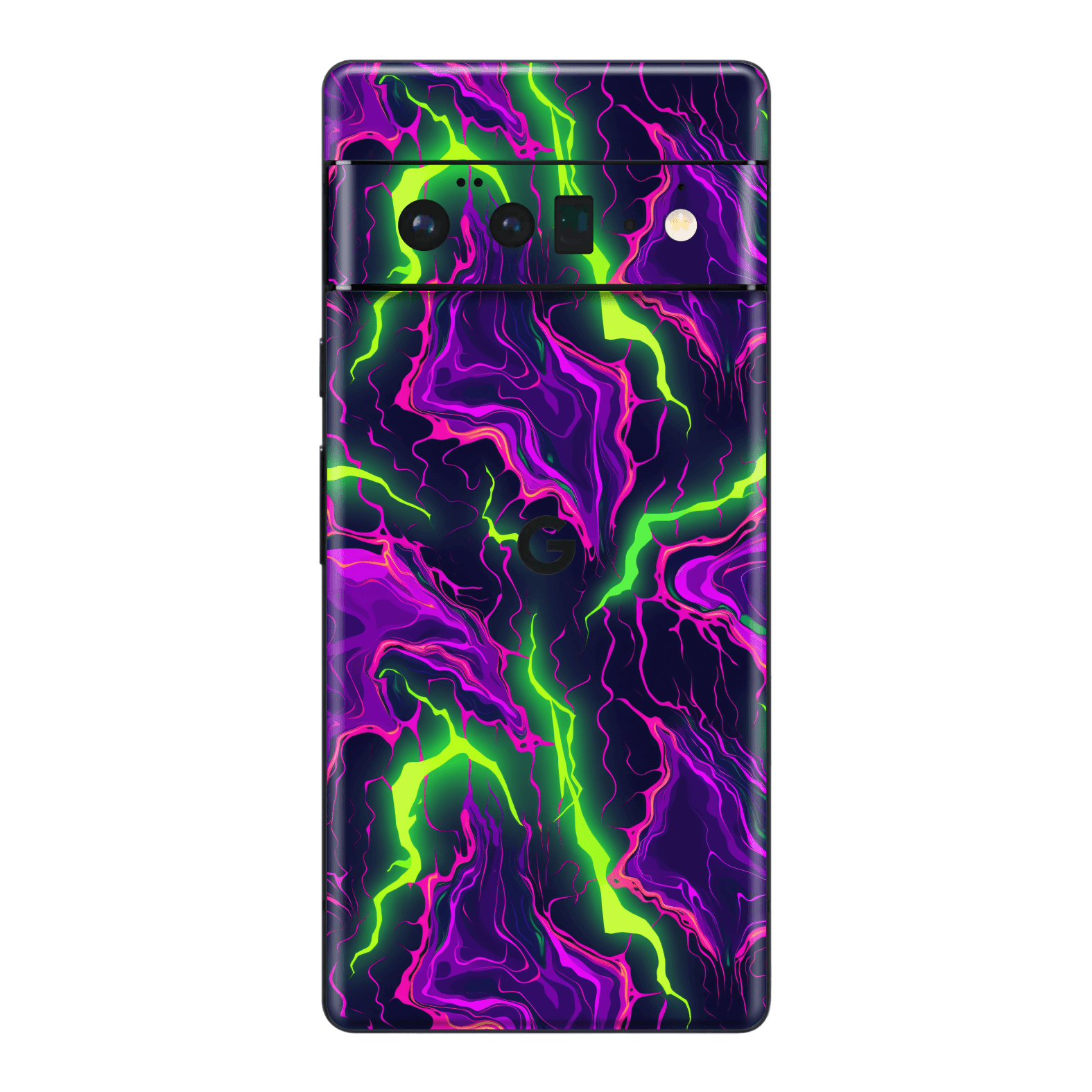 Pixel 6 PRO Print Printed Custom SIGNATURE Twisterra Twist Neon Purple Yellow Green Anime Skin Wrap Sticker Decal Cover Protector by QSKINZ | QSKINZ.COM