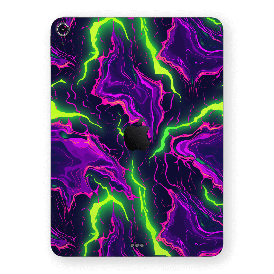 iPad Air 4/5 (2020/2022) Print Printed Custom SIGNATURE Twisterra Twist Neon Purple Yellow Green Anime Skin Wrap Sticker Decal Cover Protector by QSKINZ | QSKINZ.COM