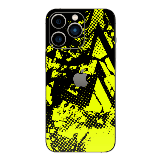 iPhone 13 Pro MAX Print Printed Custom SIGNATURE Grunge Yellow Green Trace Skin Wrap Sticker Decal Cover Protector by QSKINZ | QSKINZ.COM
