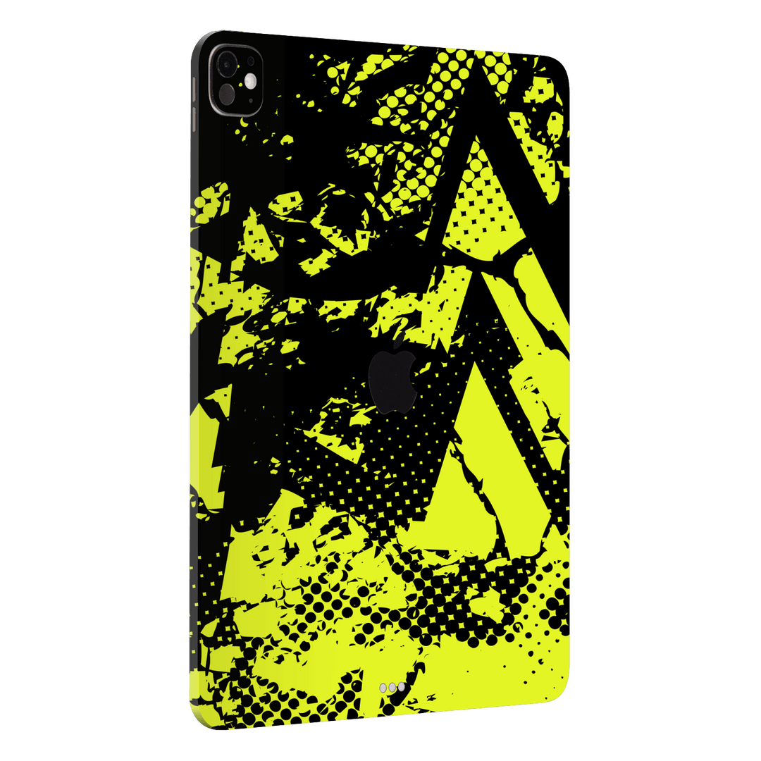 iPad PRO 13" (M4) Print Printed Custom SIGNATURE Grunge Yellow Green Trace Skin Wrap Sticker Decal Cover Protector by QSKINZ | QSKINZ.COM