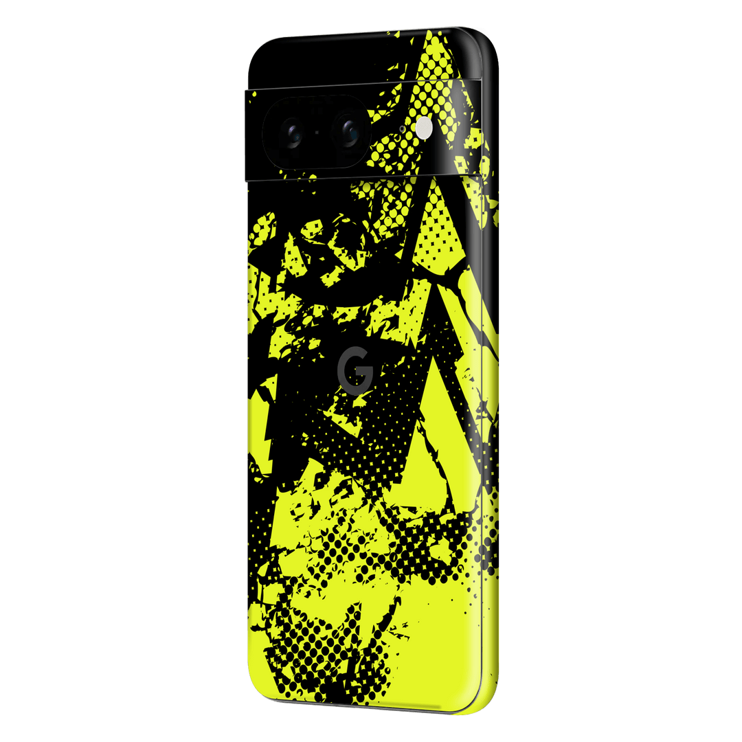 Pixel 8 Print Printed Custom SIGNATURE Grunge Yellow Green Trace Skin Wrap Sticker Decal Cover Protector by QSKINZ | QSKINZ.COM