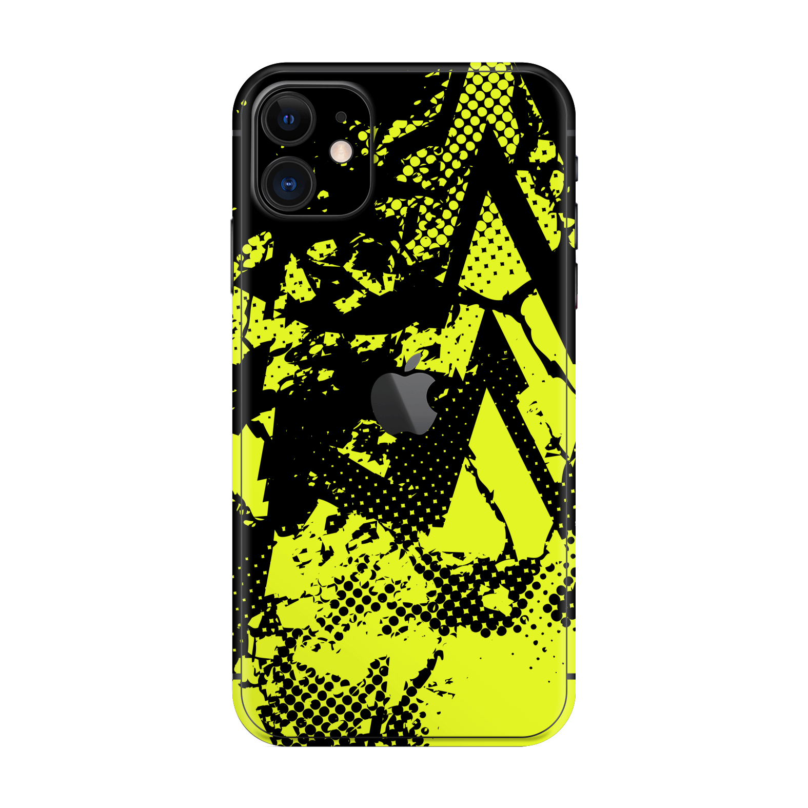 iPhone 11 Print Printed Custom SIGNATURE Grunge Yellow Green Trace Skin Wrap Sticker Decal Cover Protector by QSKINZ | QSKINZ.COM