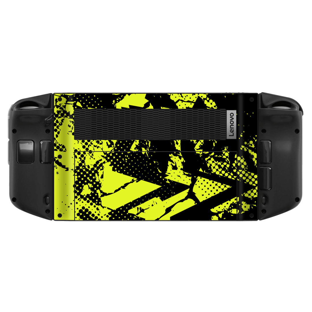 Lenovo Legion Go Print Printed Custom SIGNATURE Grunge Yellow Green Trace Skin Wrap Sticker Decal Cover Protector by QSKINZ | QSKINZ.COM