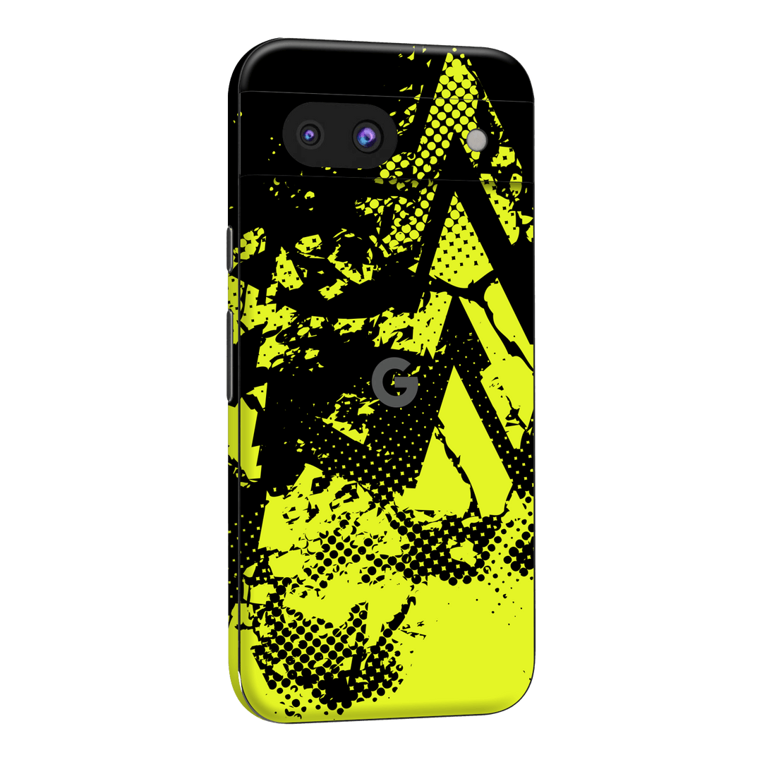 Google Pixel 8a Print Printed Custom SIGNATURE Grunge Yellow Green Trace Skin Wrap Sticker Decal Cover Protector by QSKINZ | QSKINZ.COM