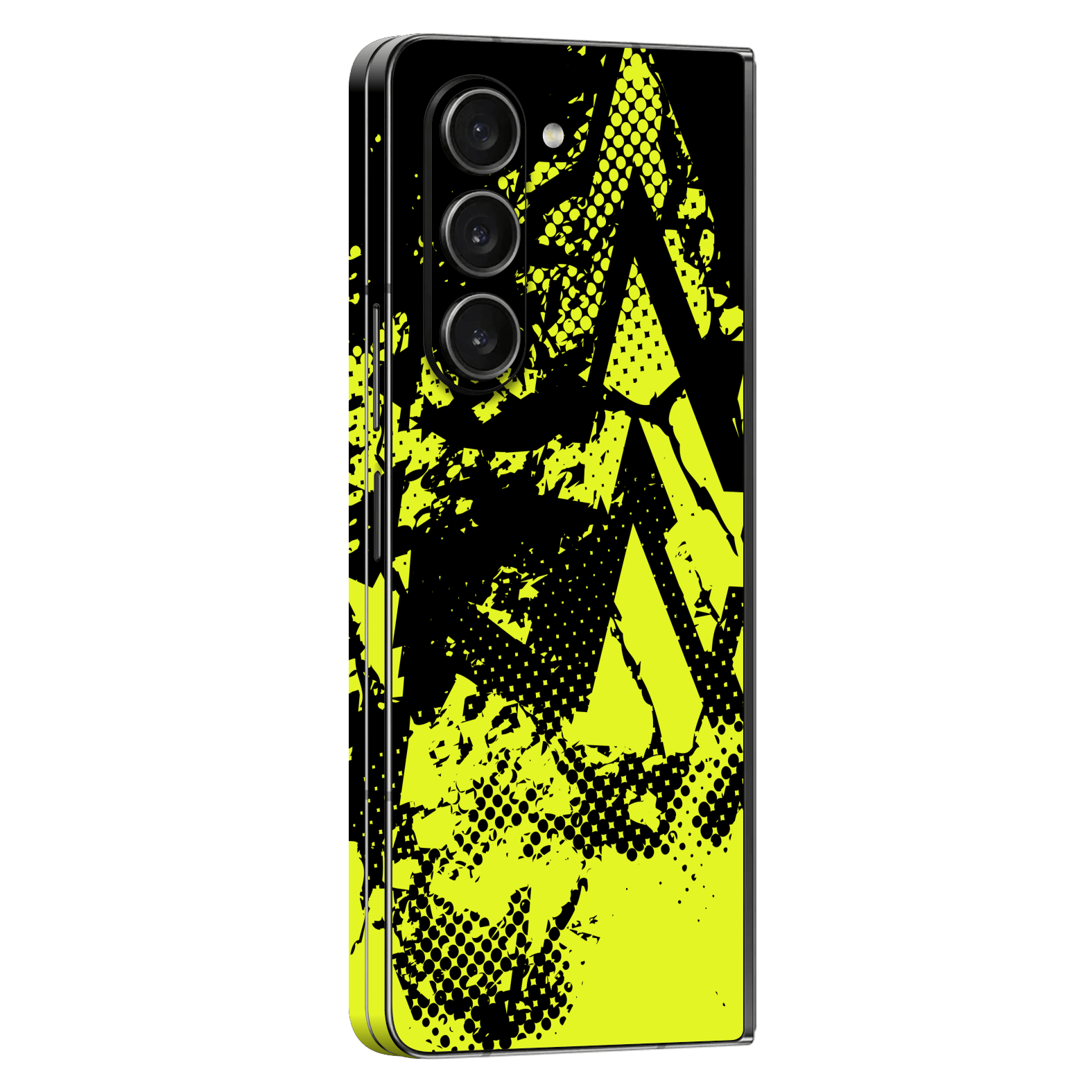 Samsung Galaxy Z FOLD 5 Print Printed Custom SIGNATURE Grunge Yellow Green Trace Skin Wrap Sticker Decal Cover Protector by QSKINZ | QSKINZ.COM