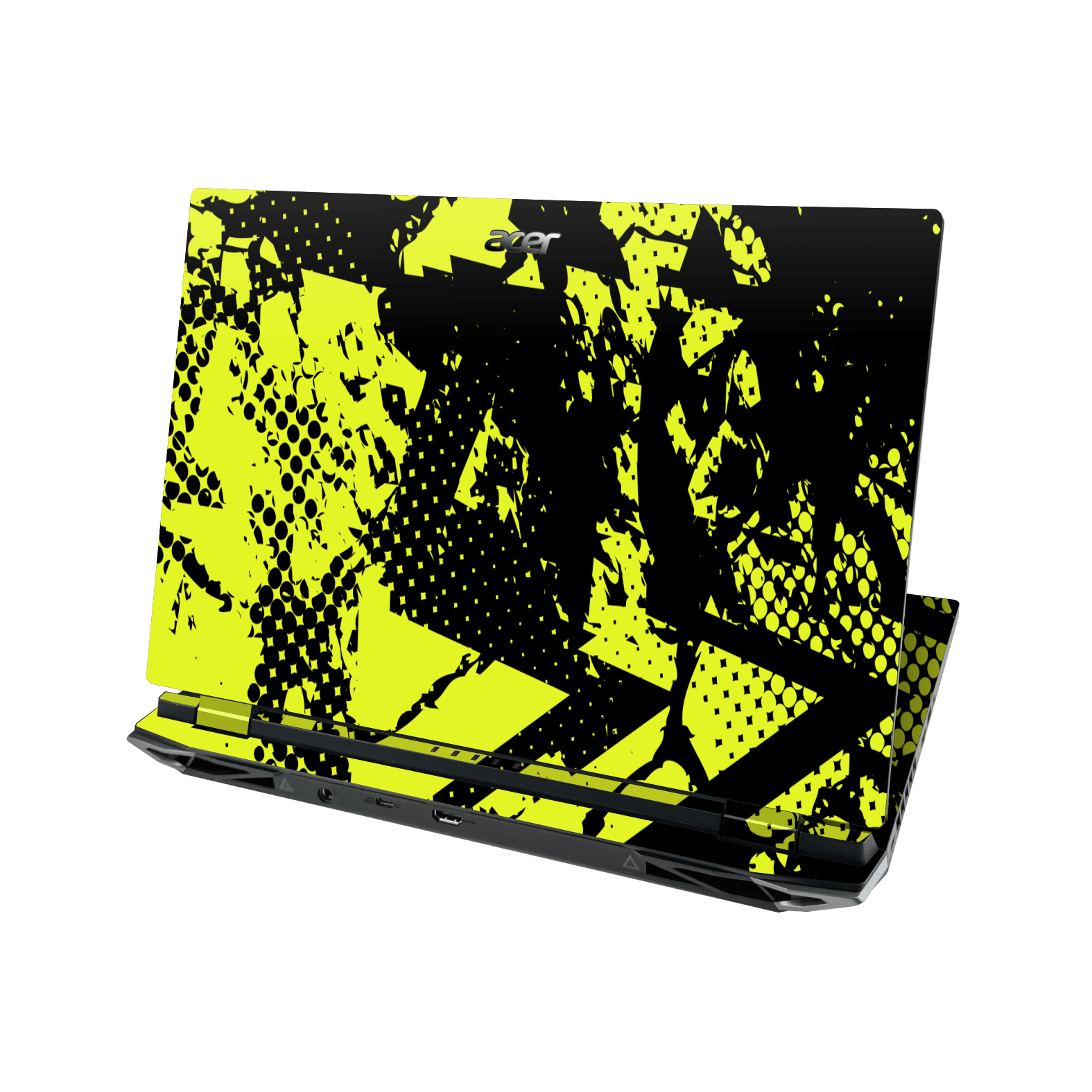 Acer NITRO 5 (17-inch) Print Printed Custom SIGNATURE Grunge Yellow Green Trace Skin Wrap Sticker Decal Cover Protector by QSKINZ | QSKINZ.COM