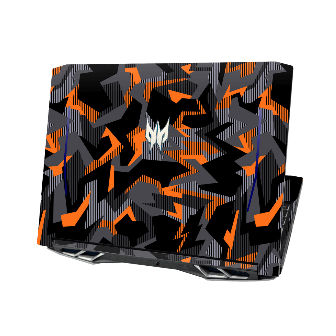 Acer Predator Helios 300 (15.6") Print Printed Custom SIGNATURE Sharp-Edged Orange Camo Camouflage Skin Wrap Sticker Decal Cover Protector by QSKINZ | qskinz.com