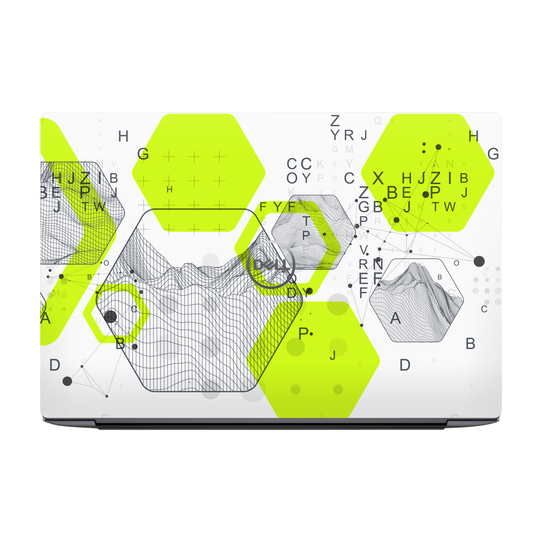 Dell XPS 15 (9500/9510/9520/9530) Printed Custom SIGNATURE “Neural Realm” AI Science Green & White Skin Wrap Sticker Decal Cover Protector by QSKINZ | QSKINZ.COM