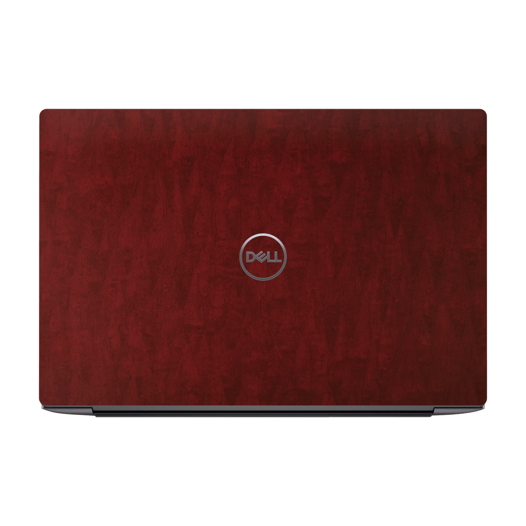Dell XPS 15 (9500/9510/9520/9530) Scarlet Red Wood Wooden Satin Skin Wrap Sticker Decal Cover Protector by QSKINZ | qskinz.com