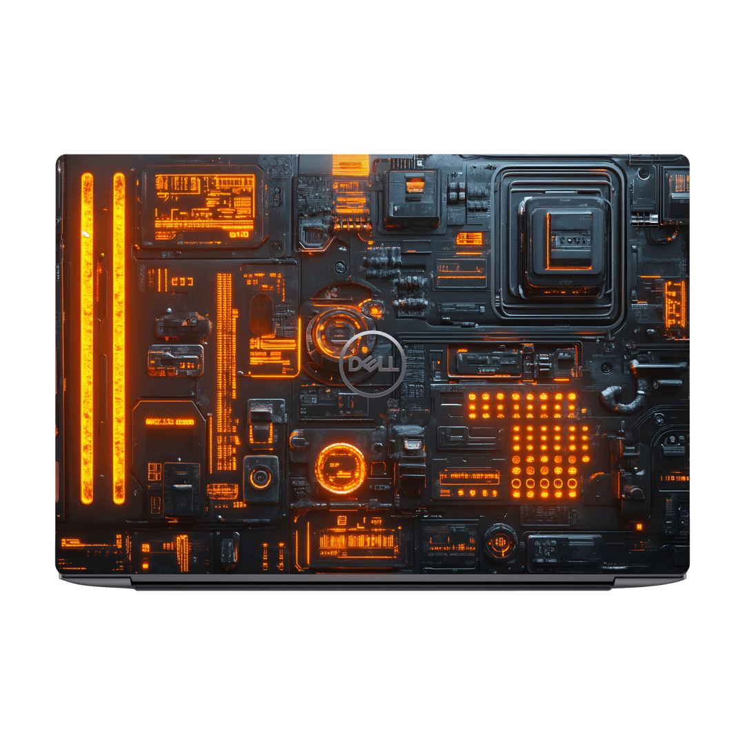Dell XPS 17 (9700/9710/9720/9730) Custom Printed SIGNATURE “Nexora” Orange Fire Technology Skin Wrap Sticker Decal Cover Protector by QSKINZ | QSKINZ.COM
