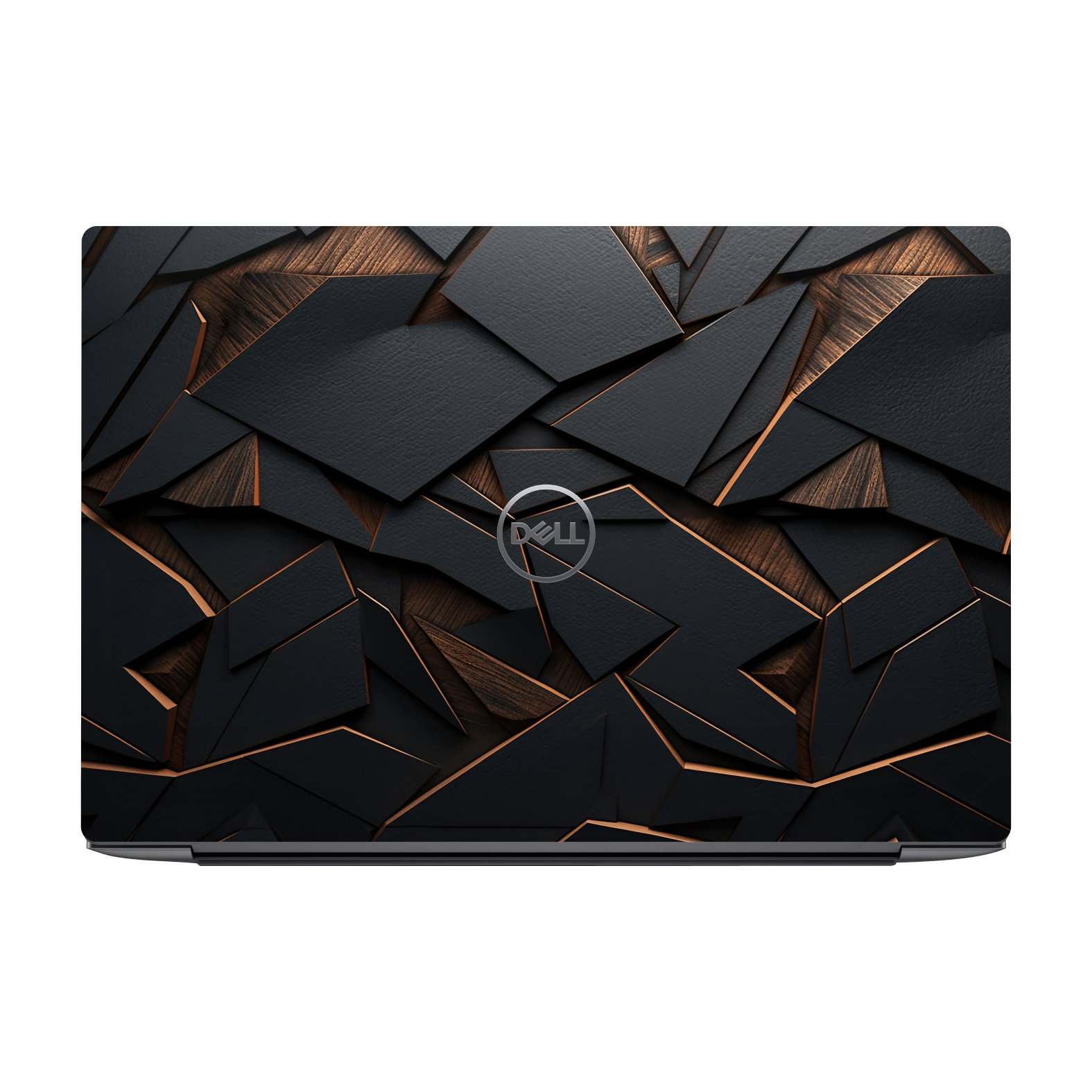Dell XPS 17 (9700/9710/9720/9730) Printed Custom SIGNATURE “Nightcore” Midnight Black & Bronze Geometric Skin Wrap Sticker Decal Cover Protector by QSKINZ | QSKINZ.COM