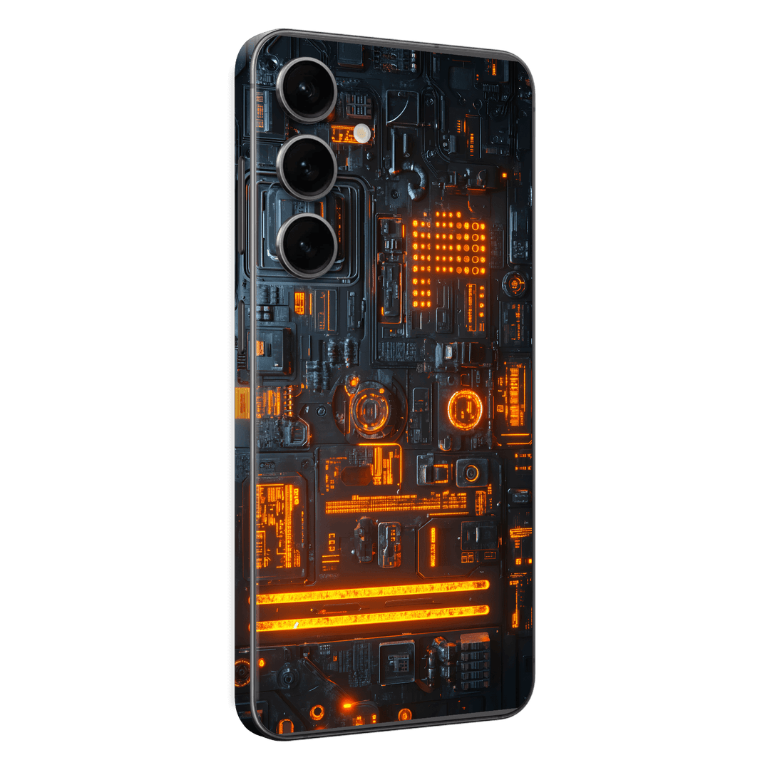 Galaxy S24 Custom Printed SIGNATURE “Nexora” Orange Fire Technology Skin Wrap Sticker Decal Cover Protector by QSKINZ | QSKINZ.COM