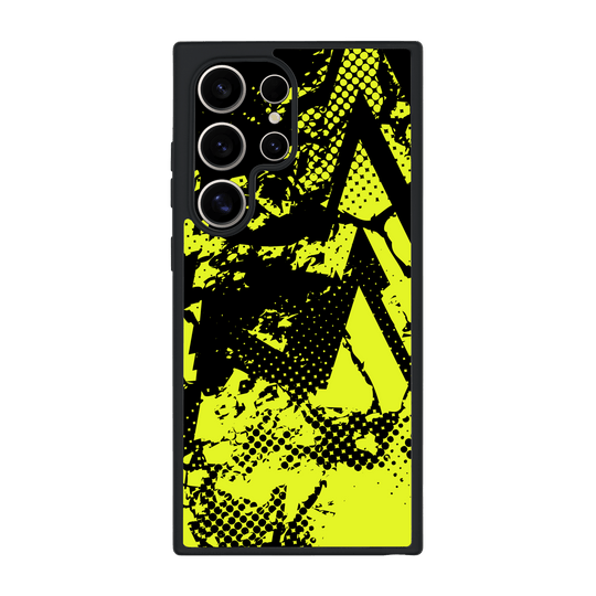 Galaxy S24 ULTRA Qcaze Print Printed Custom SIGNATURE Grunge Yellow Green Trace Case by QSKINZ | QSKINZ.COM
