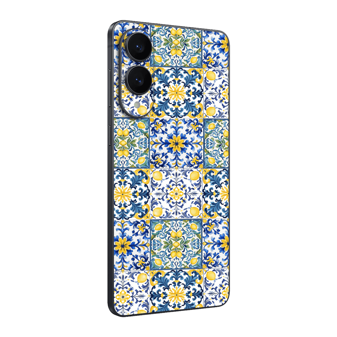 Galaxy S25 EDGE Custom Printed SIGNATURE “Tile d’Amalfi Coast” Ceramic Skin Wrap Sticker Decal Cover Protector by QSKINZ | QSKINZ.COM