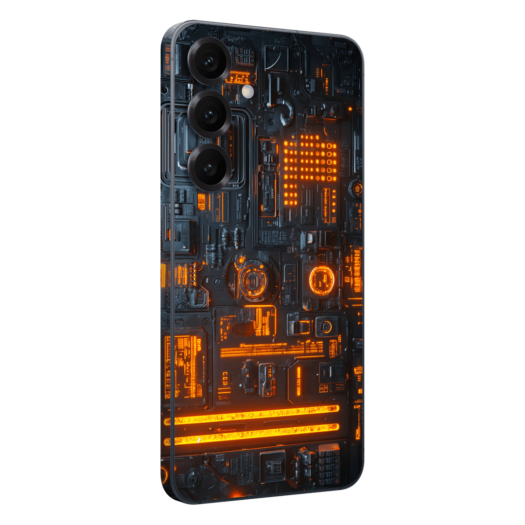 Galaxy S25 FE Custom Printed SIGNATURE “Nexora” Orange Fire Technology Skin Wrap Sticker Decal Cover Protector by QSKINZ | QSKINZ.COM