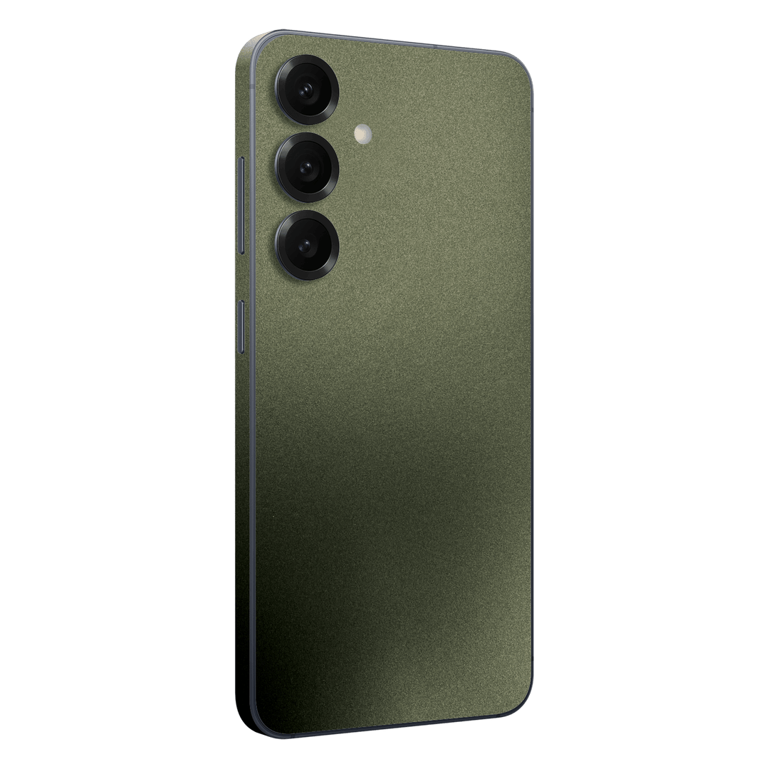 Galaxy S25 FE Military Green Metallic Skin Wrap Sticker Decal Cover Protector by QSKINZ | qskinz.com