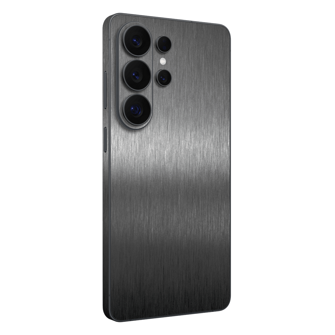 Galaxy S26 ULTRA Brushed Metal Titanium Metallic Skin Wrap Sticker Decal Cover Protector by QSKINZ | qskinz.com