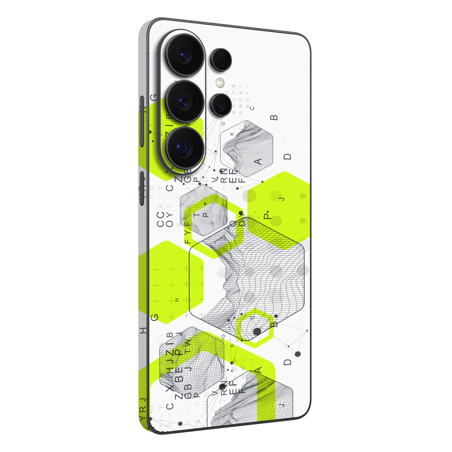 Galaxy S26 ULTRA Printed Custom SIGNATURE “Neural Realm” AI Science Green & White Skin Wrap Sticker Decal Cover Protector by QSKINZ | QSKINZ.COM