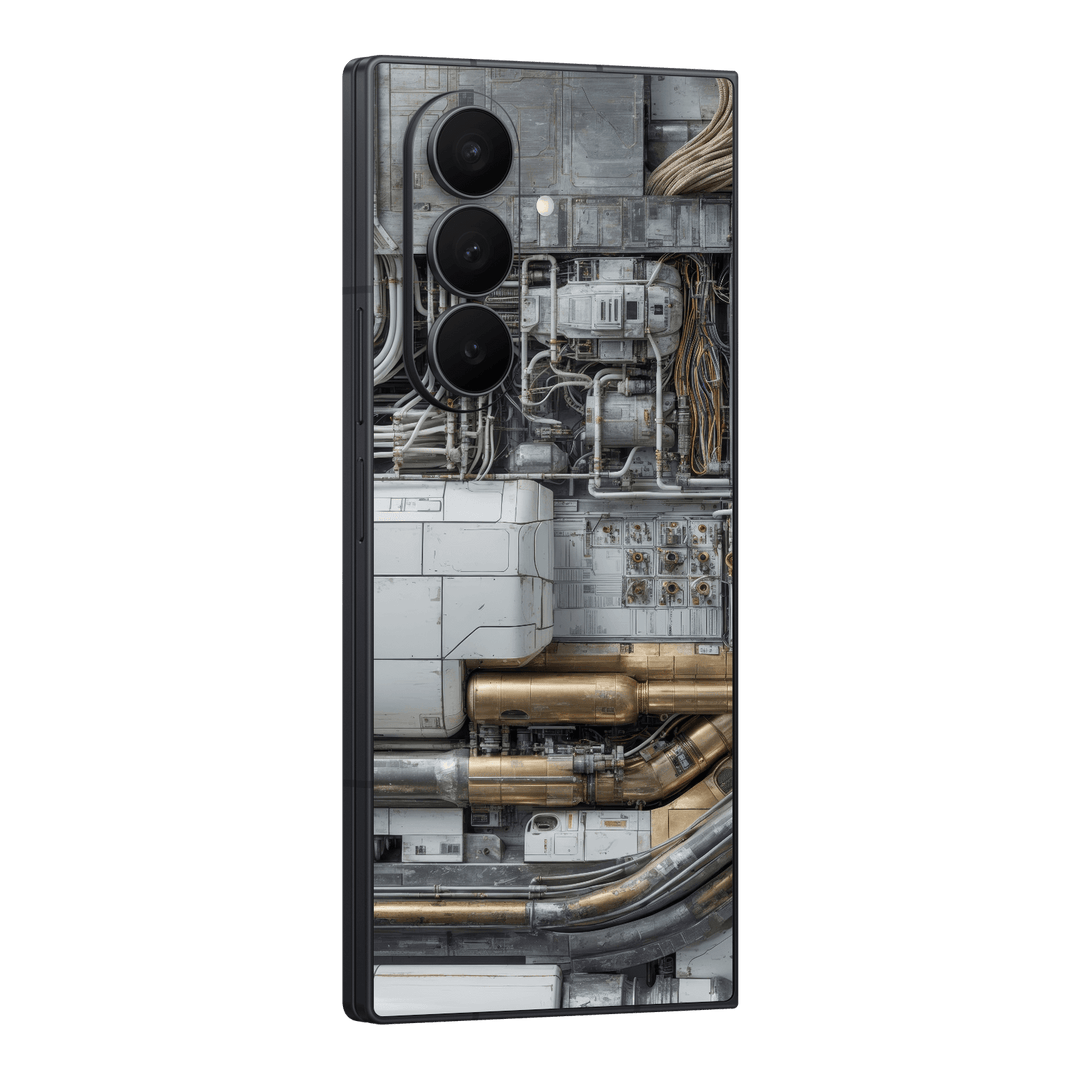 Galaxy Z FOLD 7 Custom Printed SIGNATURE “Industrial Metal Pipes” Skin Wrap Sticker Decal Cover Protector by QSKINZ | QSKINZ.COM