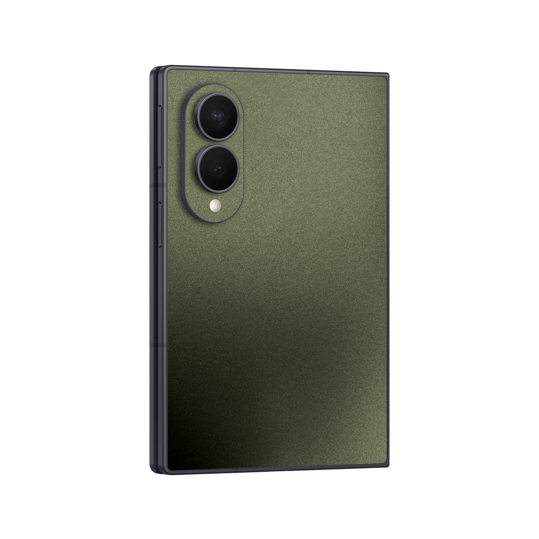 Galaxy Z FOLD 8 Military Green Metallic Skin Wrap Sticker Decal Cover Protector by QSKINZ | qskinz.com