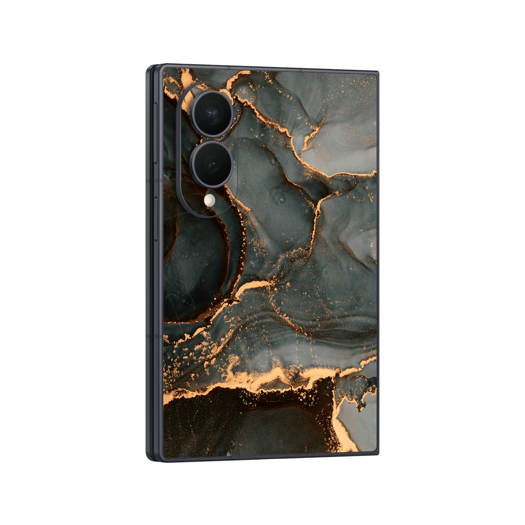Galaxy Z FOLD 8 Print Printed Custom SIGNATURE AGATE GEODE Deep Forest Skin, Wrap, Decal, Protector, Cover by QSKINZ | qskinz.com
