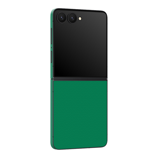 Galaxy Z Flip 7 Luxuria Veronese Green 3D Textured Skin Wrap Sticker Decal Cover Protector by QSKINZ | qskinz.com