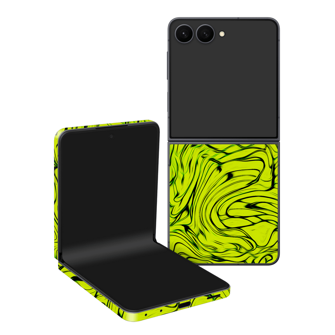 Galaxy Z Flip 8 Print Printed Custom SIGNATURE Hypnotic Green Electric Jade Skin Wrap Sticker Decal Cover Protector by QSKINZ | QSKINZ.COM
