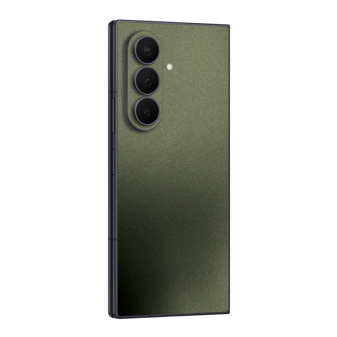 Galaxy Z Fold 8 ULTRA Military Green Metallic Skin Wrap Sticker Decal Cover Protector by QSKINZ | qskinz.com
