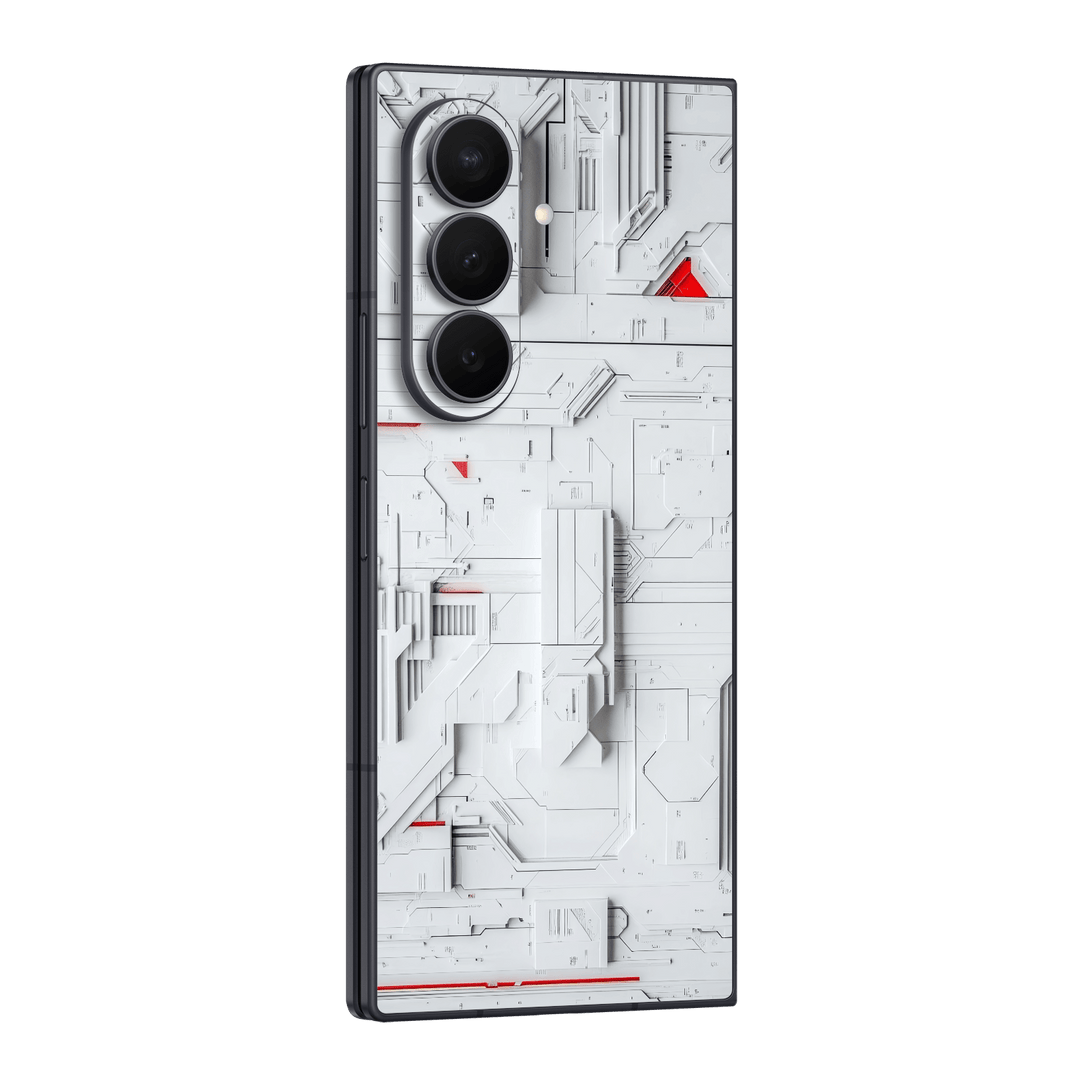 Galaxy Z Fold 8 ULTRA Print Printed Custom SIGNATURE Interstellar White Spaceship Skin Wrap Sticker Decal Cover Protector by QSKINZ | QSKINZ.COM