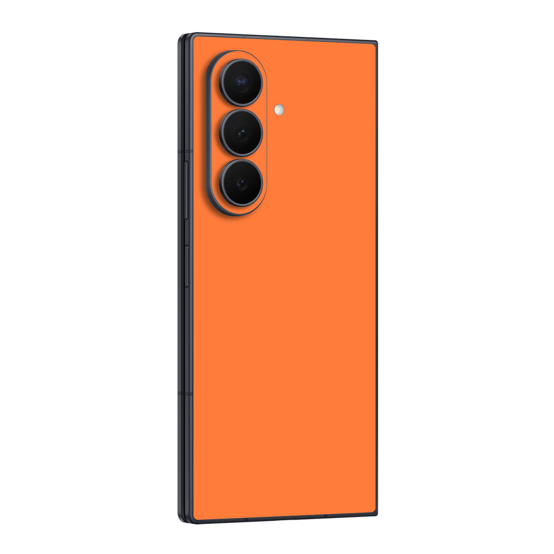 Galaxy Z Fold 8 ULTRA Printed Custom SIGNATURE “Cosmic Orange” Vibrant Solid Orange Skin Wrap Sticker Decal Cover Protector by QSKINZ | QSKINZ.COM