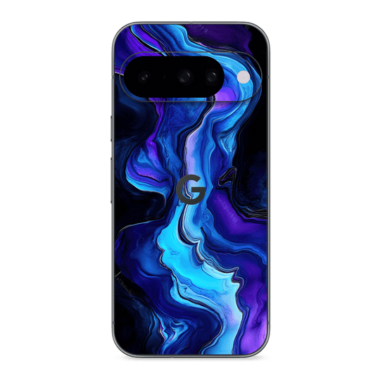 Google Pixel 10 Custom Printed SIGNATURE “Agate Geode Blue Marble” Art Skin Wrap Sticker Decal Cover Protector by QSKINZ | QSKINZ.COM