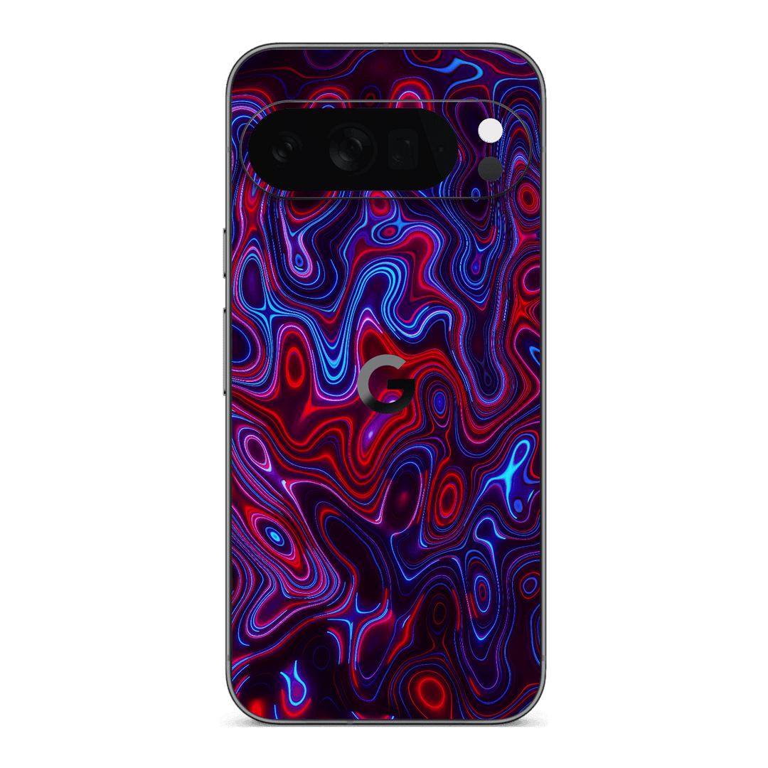 Google Pixel 10 PRO Print Printed Custom SIGNATURE Flux Fusion Purple Neon Skin Wrap Sticker Decal Cover Protector by QSKINZ | QSKINZ.COM