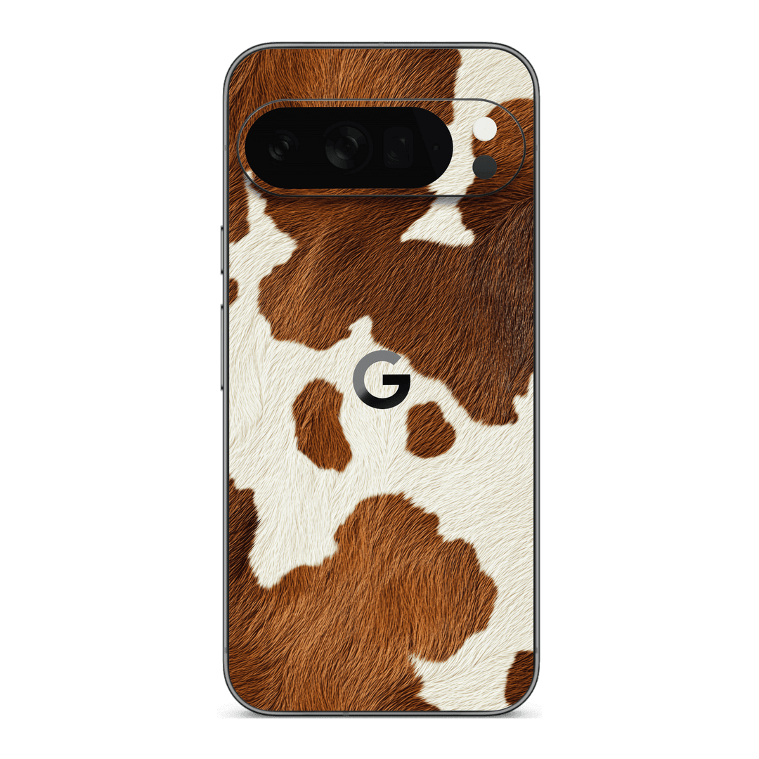 Google Pixel 10 PRO Print Printed Custom SIGNATURE MOO Cow Print Cowhide Skin Wrap Sticker Decal Cover Protector by QSKINZ | QSKINZ.COM