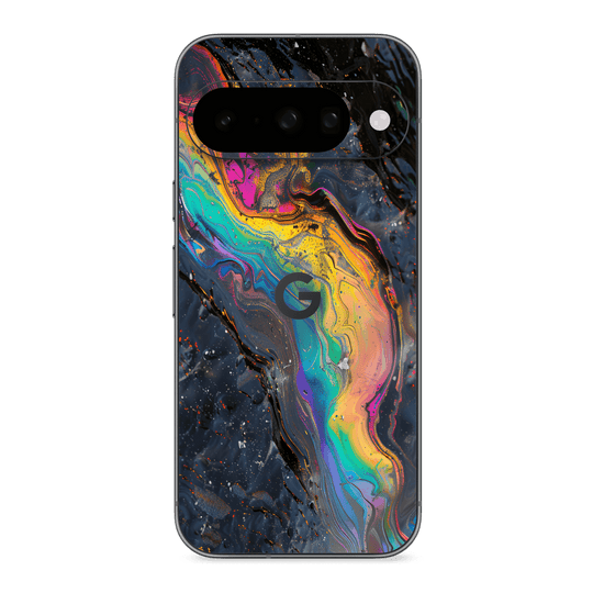 Google Pixel 10 Print Printed Custom SIGNATURE Aurora Auroria Stone Marble Rainbow Skin Wrap Sticker Decal Cover Protector by QSKINZ | QSKINZ.COM