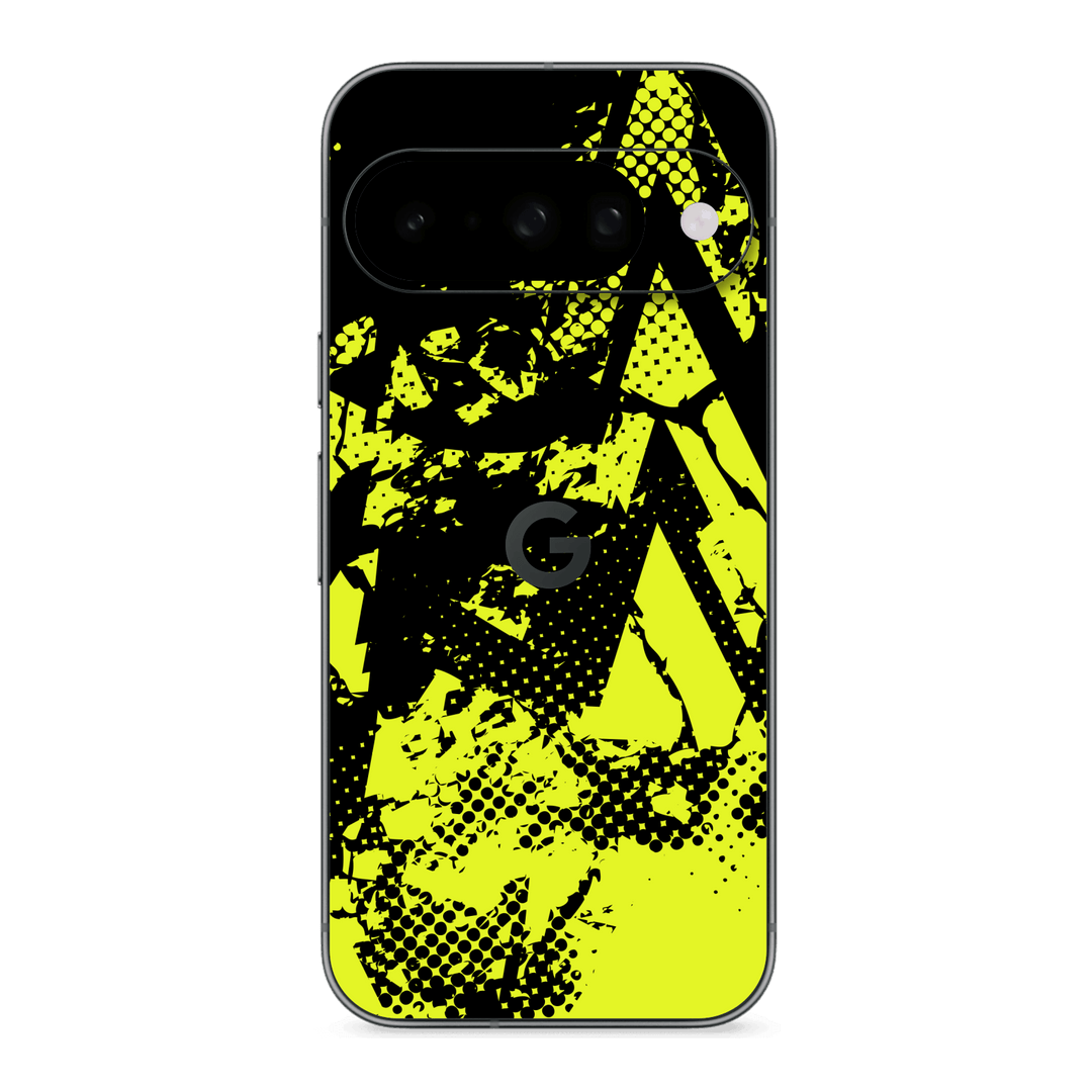 Google Pixel 10 Print Printed Custom SIGNATURE Grunge Yellow Green Trace Skin Wrap Sticker Decal Cover Protector by QSKINZ | QSKINZ.COM