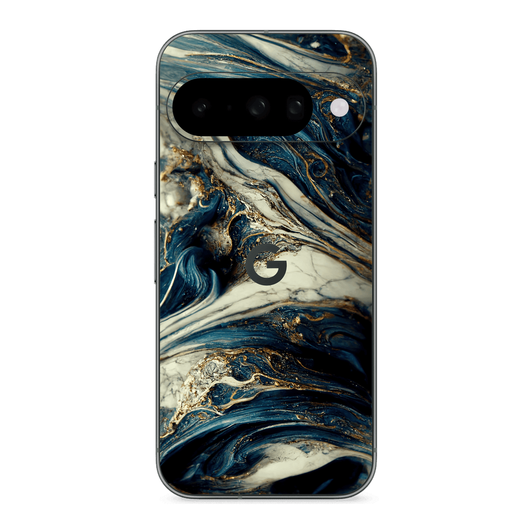 Google Pixel 10 Printed Custom SIGNATURE Agate Geode Naia Ocean Blue Stone Skin Wrap Sticker Decal Cover Protector by QSKINZ | qskinz.com