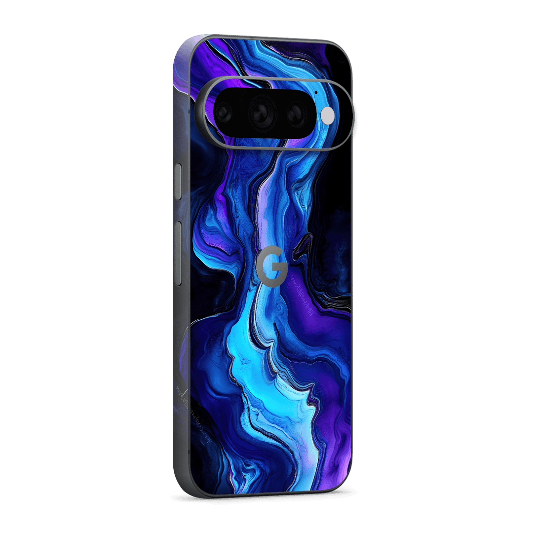 Google Pixel 11 PRO Custom Printed SIGNATURE “Agate Geode Blue Marble” Art Skin Wrap Sticker Decal Cover Protector by QSKINZ | QSKINZ.COM