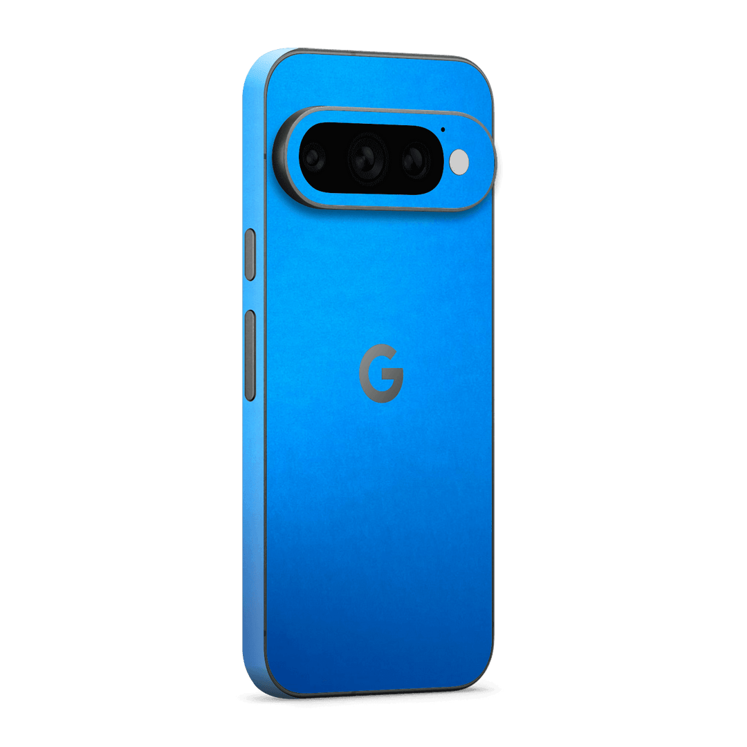 Google Pixel 11 PRO Satin Blue Metallic Matt Matte Skin Wrap Sticker Decal Cover Protector by QSKINZ | qskinz.com