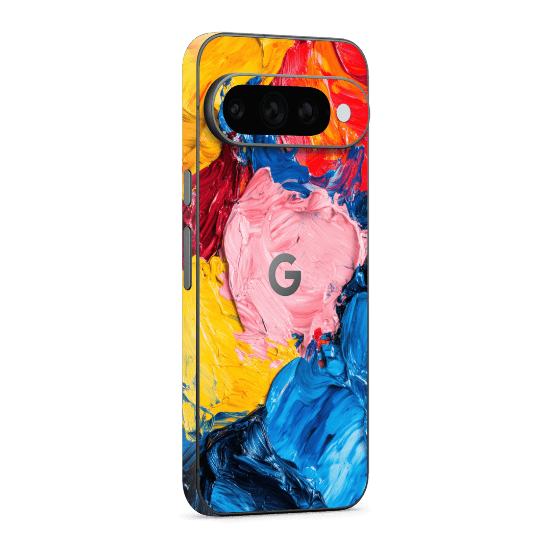 Google Pixel 11 Printed Custom SIGNATURE "Palette Vivante" Multicolour Abstract Oil Paint Brushstroke Skin Wrap Sticker Decal Cover Protector by QSKINZ | QSKINZ.COM