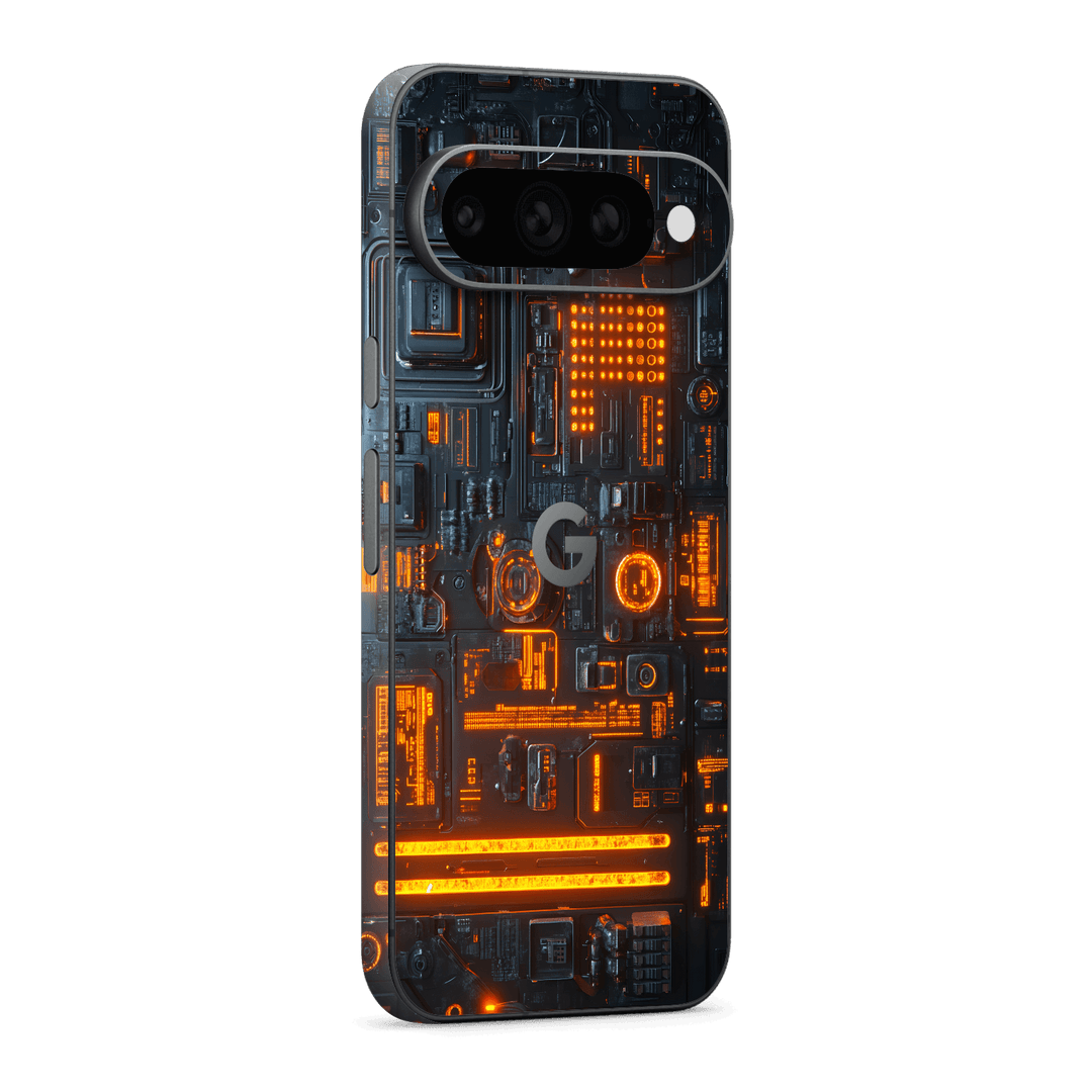Google Pixel 11 Pro XL Custom Printed SIGNATURE “Nexora” Orange Fire Technology Skin Wrap Sticker Decal Cover Protector by QSKINZ | QSKINZ.COM